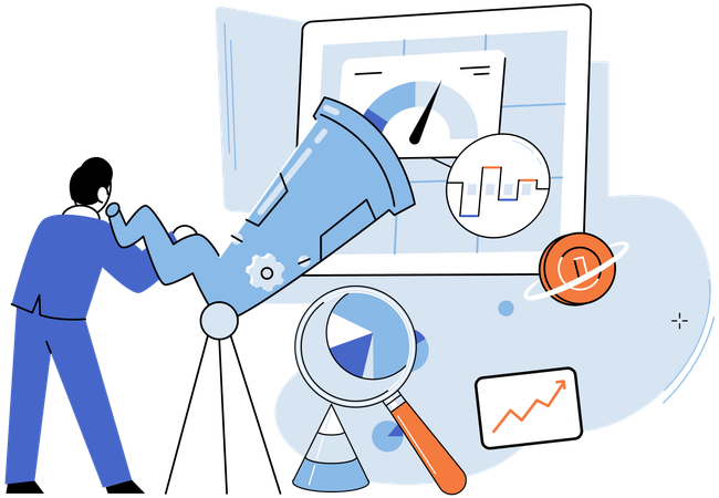 Efficient management key metrics drives success in finance  Illustration