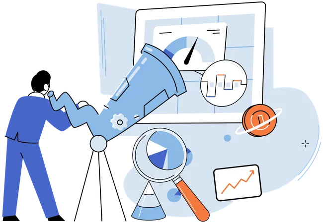 Efficient management key metrics drives success in finance  Illustration