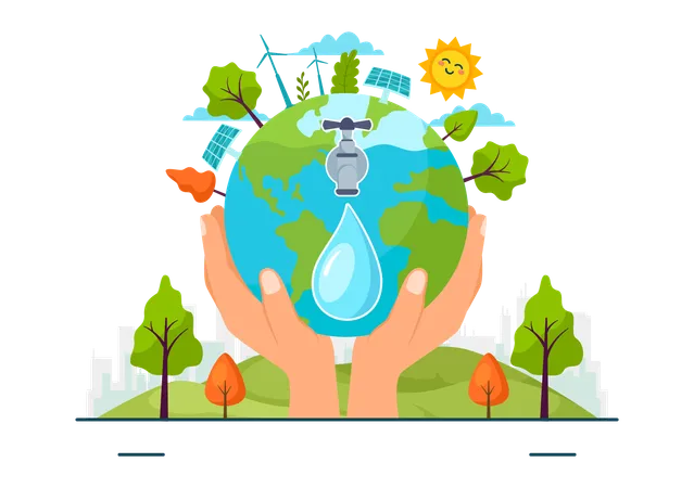 Efficient Water Use  Illustration