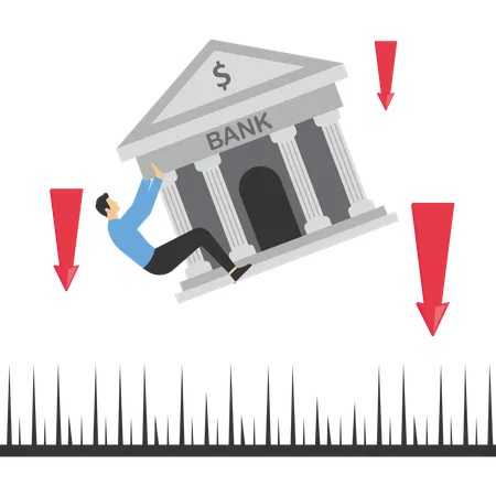 Effondrement bancaire  Illustration