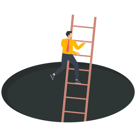 Effort bravery to solve business problem  Illustration