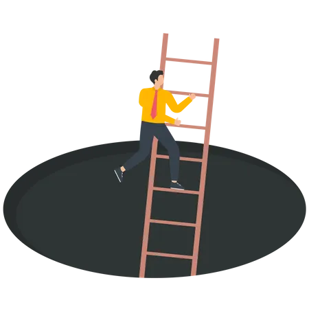 Effort bravery to solve business problem  Illustration