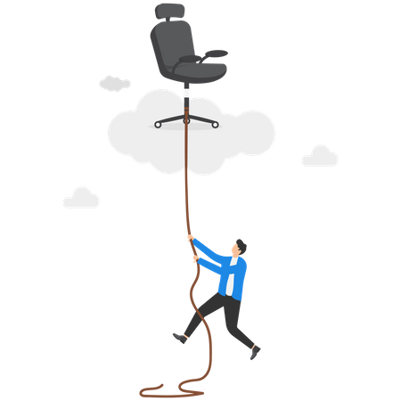 Effort pour obtenir un emploi de rêve  Illustration