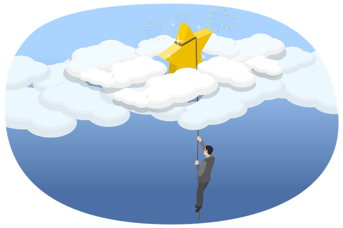 Effort To Achieve Goal  Illustration