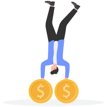 Effort to earn more money  Illustration