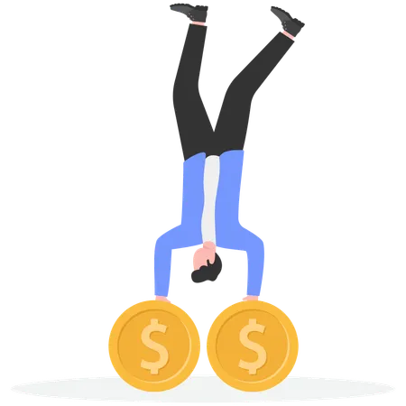 Effort to earn more money  Illustration