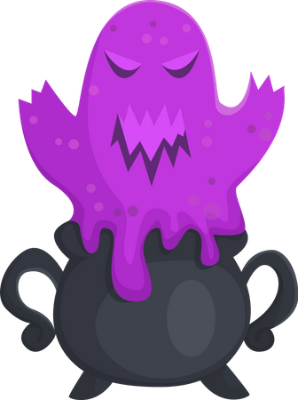 Slime effrayant d'Halloween  Illustration