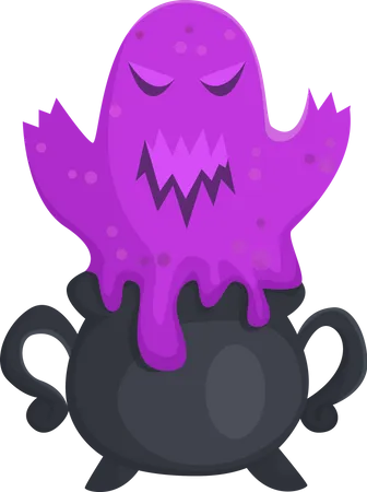 Slime effrayant d'Halloween  Illustration