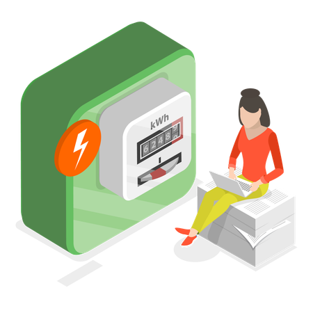 Eficiência energética doméstica  Ilustração