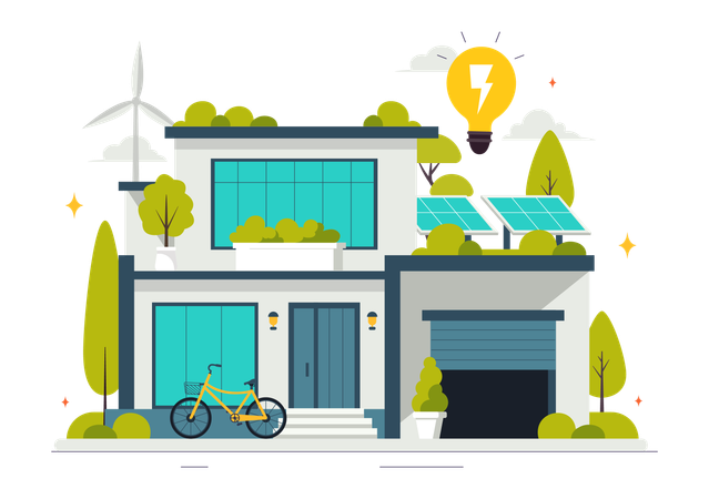 Eficiencia energética en el hogar  Ilustración