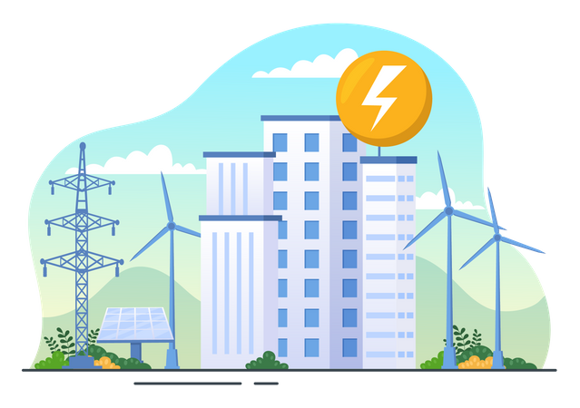 Eficiencia Energética En La Ciudad  Ilustración