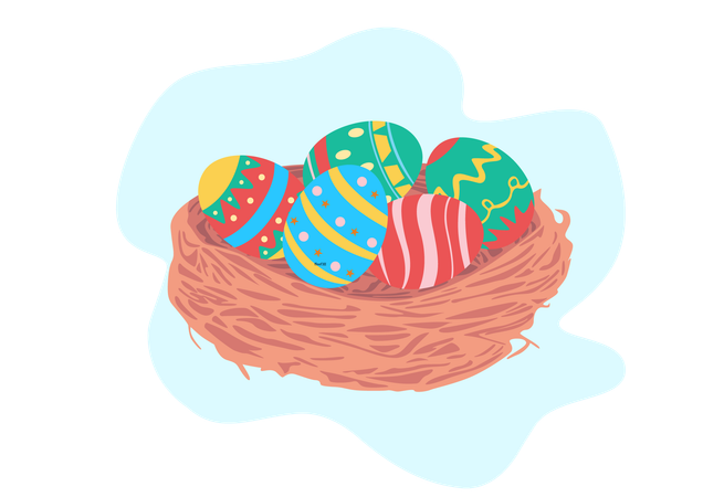 Eggs for Easter  イラスト