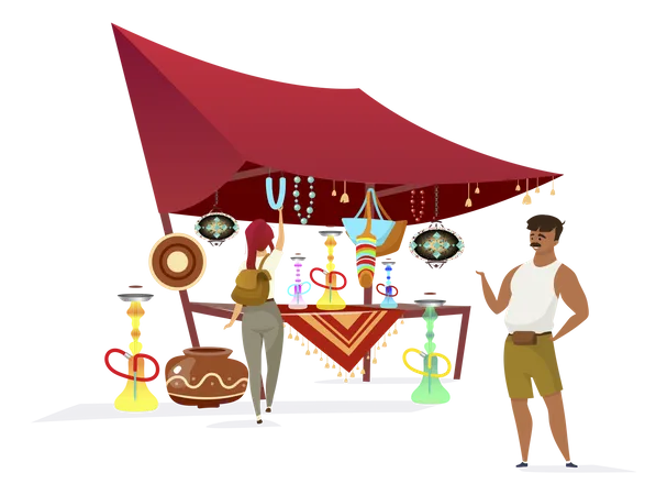 Egypt bazaar Illustration