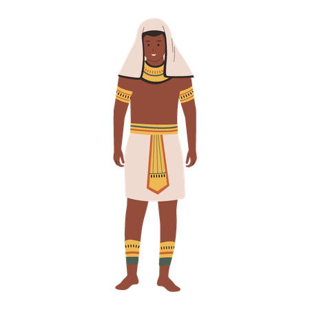 Egypt man with ancient clothes Illustration