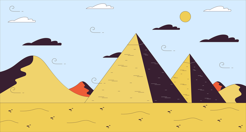 Egypt pyramids  Illustration