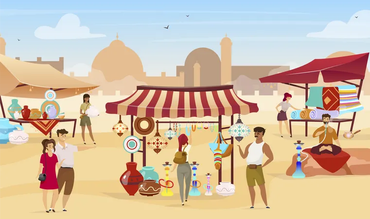 Egyptian bazaar  Illustration