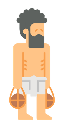 Egyptian Poor man  Illustration