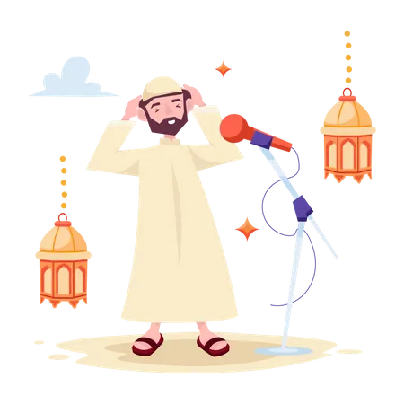 Eid Adhan Illustration
