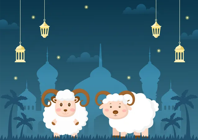 Eid al Adha Background Illustration Illustration