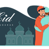 eid celebration illustration svg