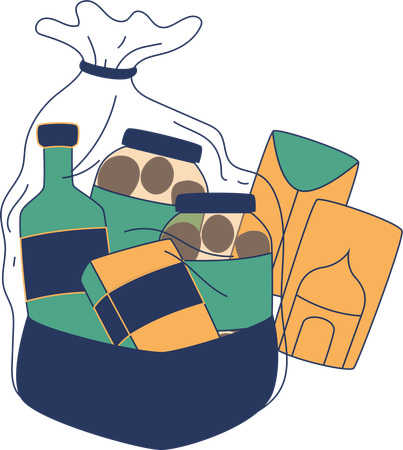 Eid envelope and gift hampers  Illustration