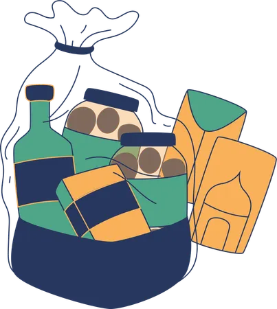 Eid envelope and gift hampers  Illustration