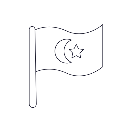 Eid Flag Illustration
