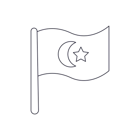 Eid Flag  Illustration