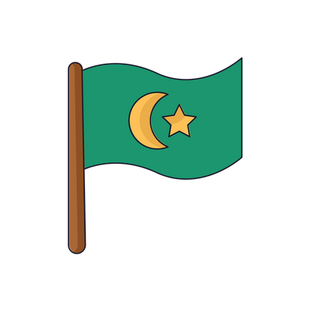 Eid Flag  Illustration