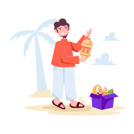 Eid Lanterns Illustration