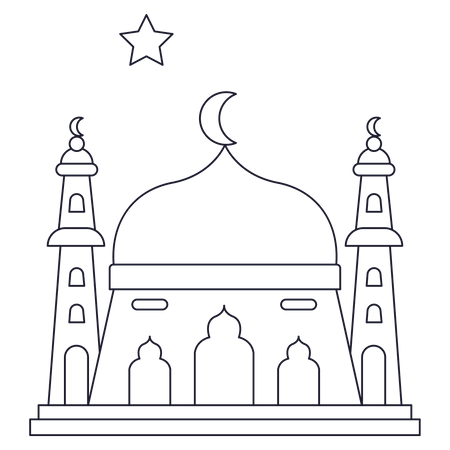 Eid Masjid  Illustration