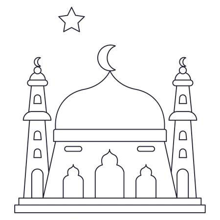 Eid Masjid  Illustration