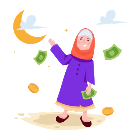 Eid Money Illustration