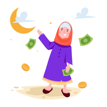 Eid Money  Illustration