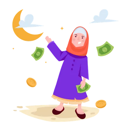 Eid Money  Illustration