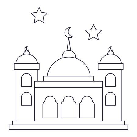 Eid Mosque  Illustration