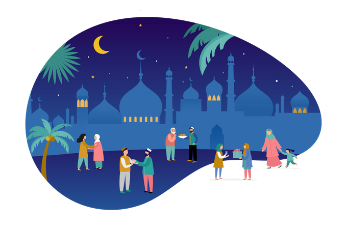 Eid Mubarak  Illustration