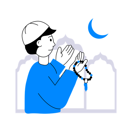 Eid prayer  Illustration