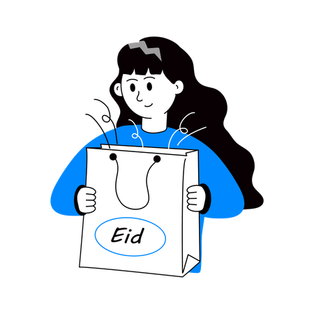 Eid shopping  Illustration