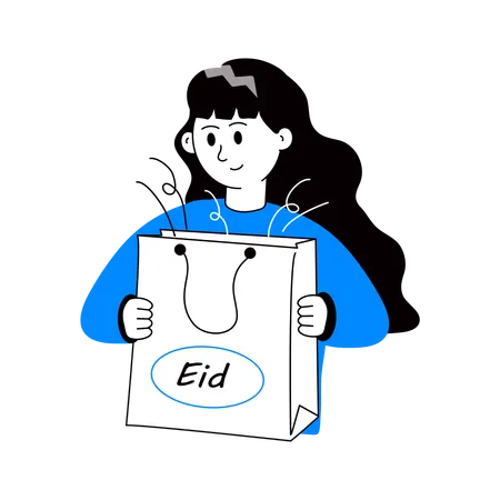 Eid shopping  Illustration