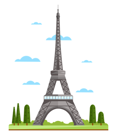 Eiffelturm in Paris  Illustration