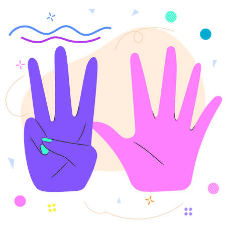 Eight Finger Illustration