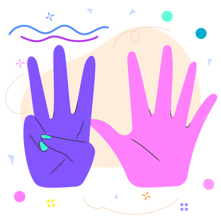 Eight Finger  Illustration