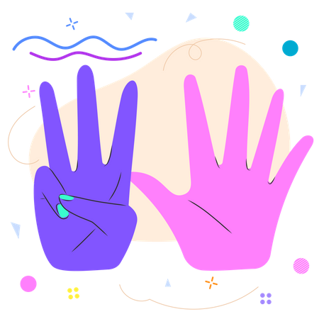 Eight Finger  Illustration