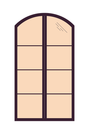 Eight pane window frame  Illustration