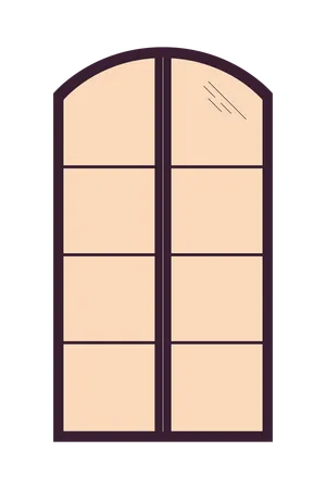 Eight pane window frame  Illustration