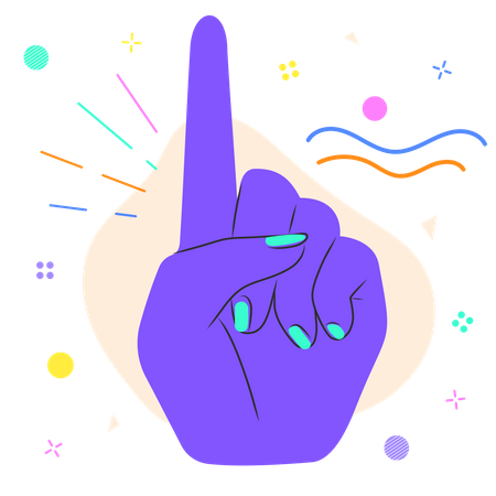 Ein Finger  Illustration