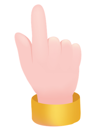 Ein-Finger-Handbewegung  Illustration