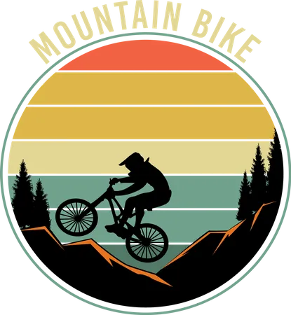 Einfach Mountainbike fahren  Illustration