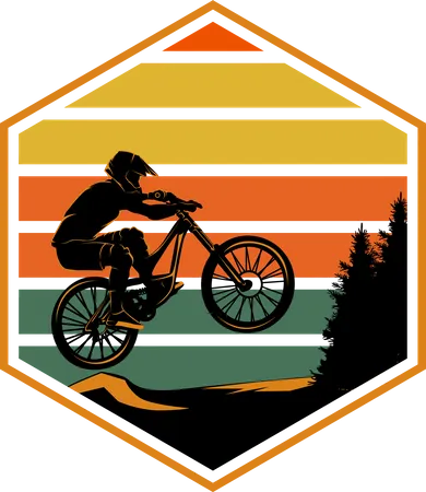 Einfach Mountainbike fahren  Illustration